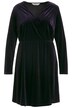 Midi šaty, A střih, samet, zavinovací vzhled, dlouhé rukávy