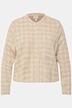 Bouclé-jakke, oversized, ståkrage, økobomull