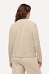 Bouclé-jakke, oversized, ståkrage, økobomull