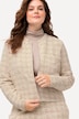 Bouclé-jakke, oversized, ståkrage, økobomull