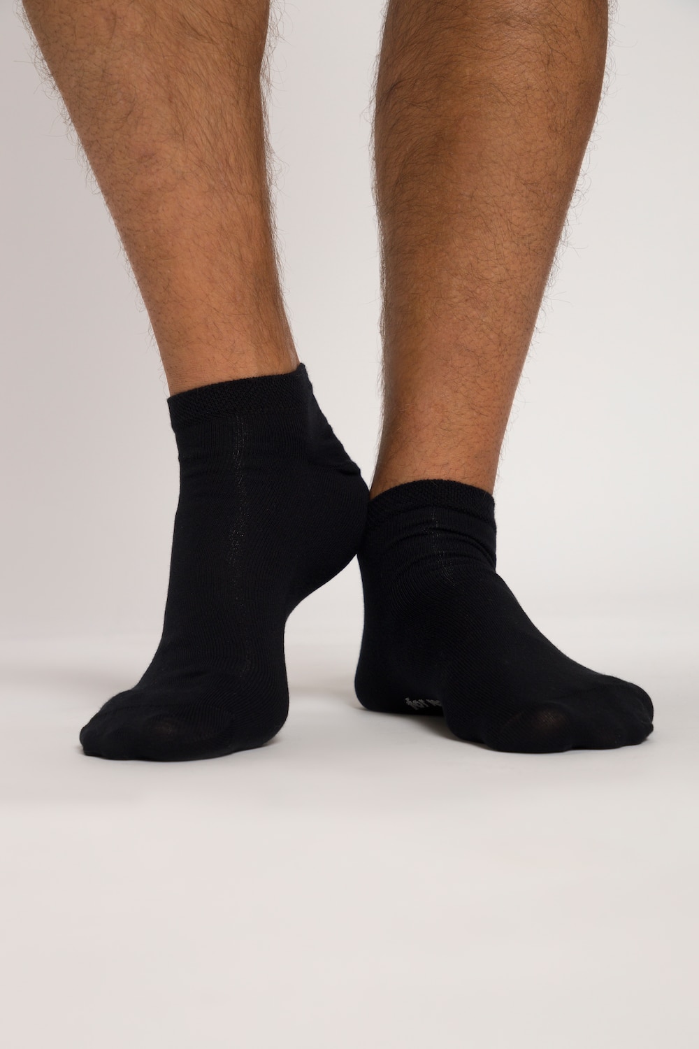 grandes tailles chaussettes pour sneakers, hommes, noir, taille: 43-46, coton/fibres synthétiques, jp1880