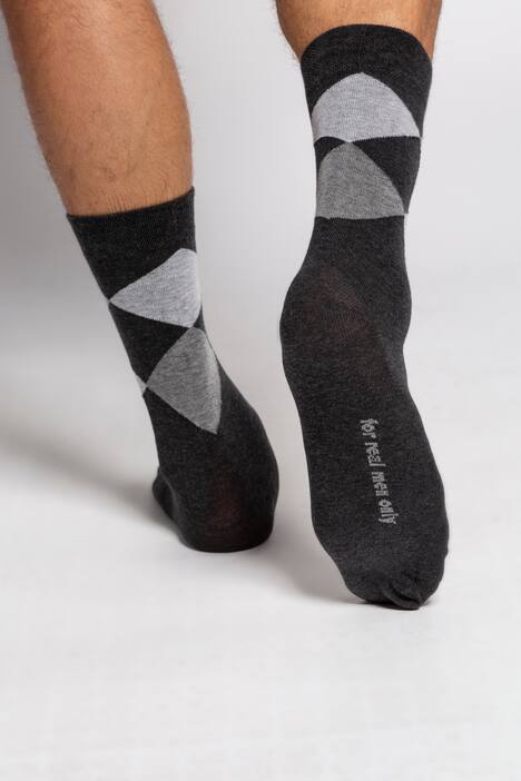 Skarpety, dwupak, wzór w romby, wygodny ściągacz