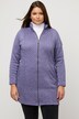 Quilted Front Long Sweater Knit Fleece Jacket