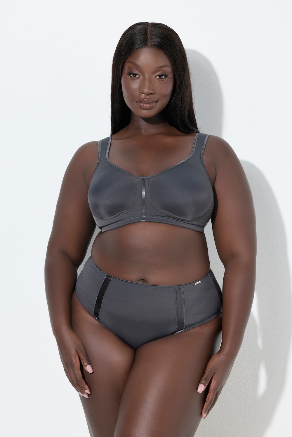 Große Größen Wellness-BH, Damen, grau, Größe: 115D, Synthetische Fasern/Elasthan, Ulla Popken