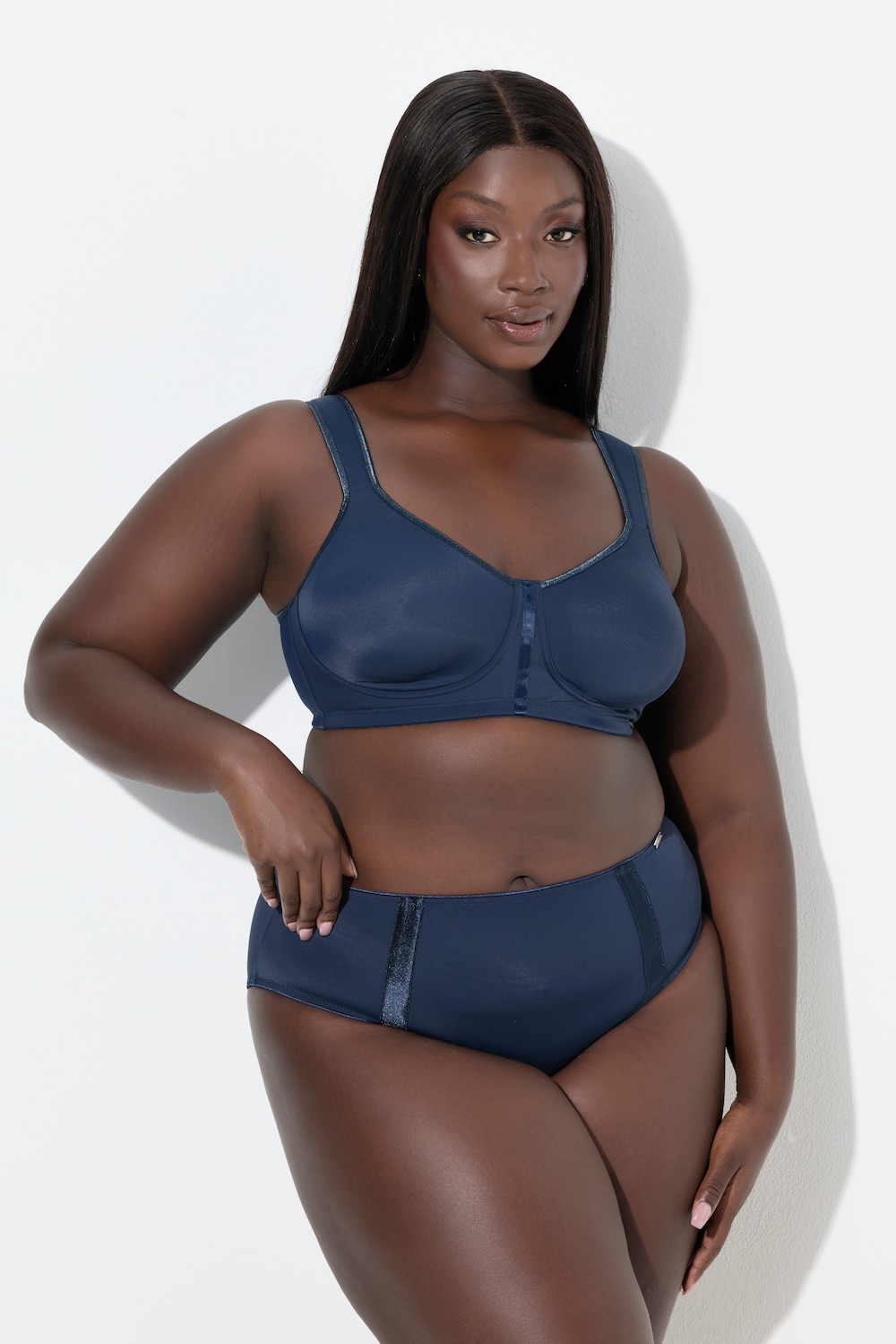 Große Größen Wellness-BH, Damen, blau, Größe: 105F, Synthetische Fasern/Elasthan, Ulla Popken