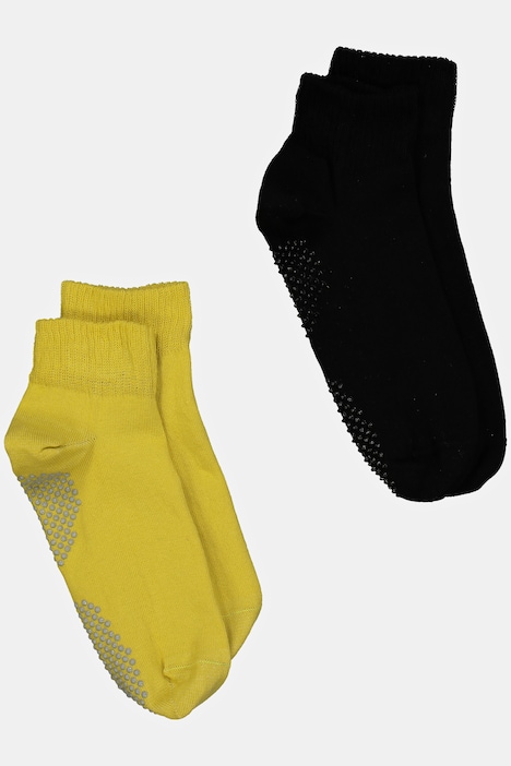 Yoga-Socken, 2er-Pack, Antirutschnoppen, Socken
