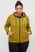 Honeycomb Texture Zip Front Hooded Fleece Jacket
