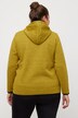 Honeycomb Texture Zip Front Hooded Fleece Jacket