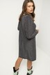 Minikleid, Straight Fit, Jersey, Metallic-Glitzer, Langarm