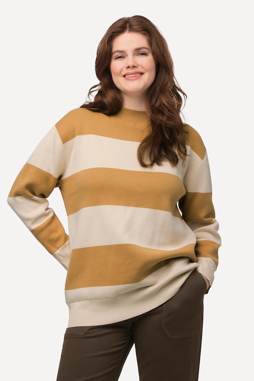 Große Größen Pullover, Damen, braun, Größe: 46/48, Baumwolle, Ulla Popken