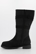 Lederstiefel, XXL-Schaft, Ledermix, Fleecefutter, Weite H