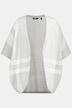 Strick-Cape, Karo, offene Form, V-Ausschnitt