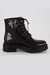 Botas, charol, cordones de alpinista, ancho H