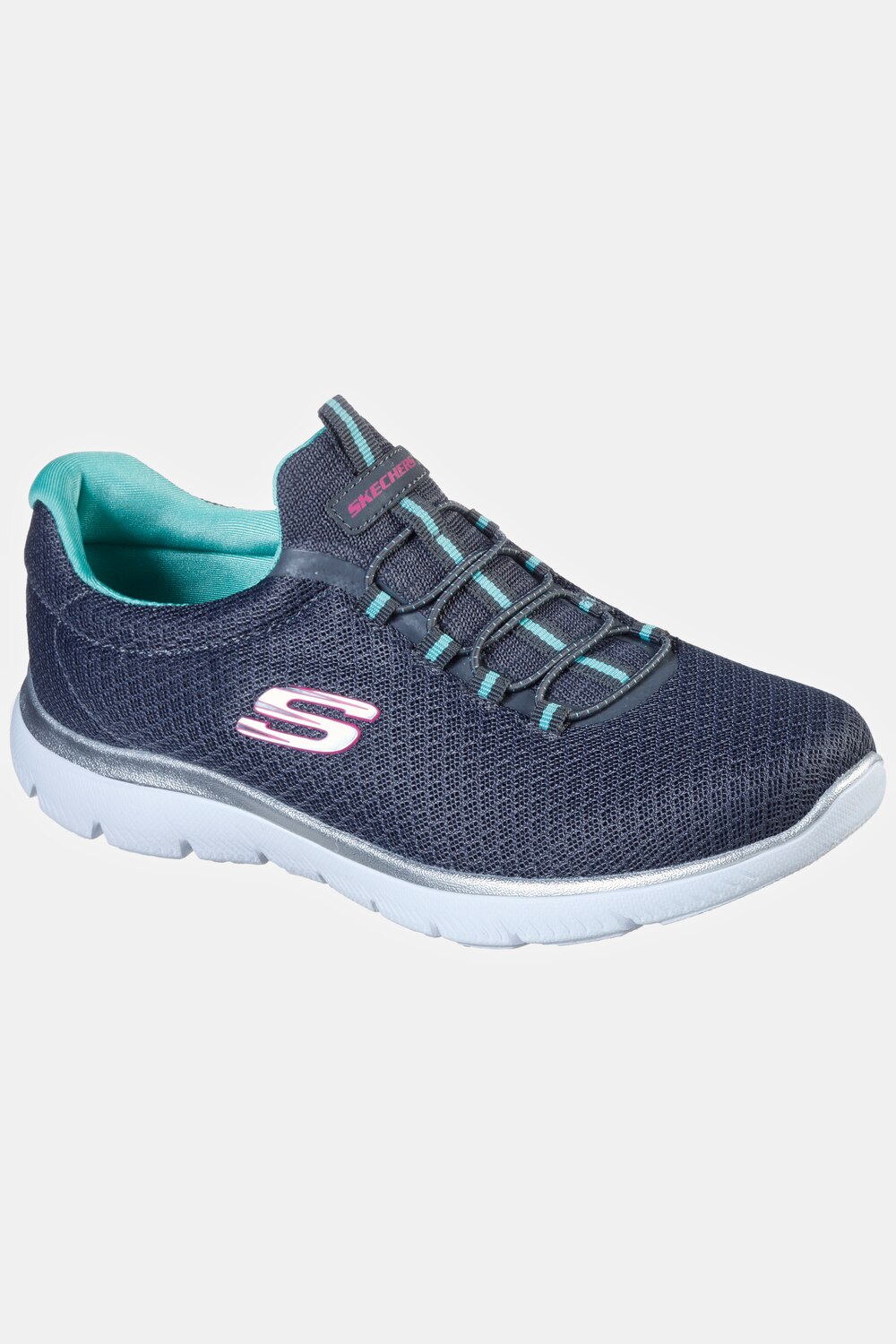 Grote Maten Skechers sneakers, Dames, blauw, Maat: 40, Overige/Synthetische vezels, Ulla Popken