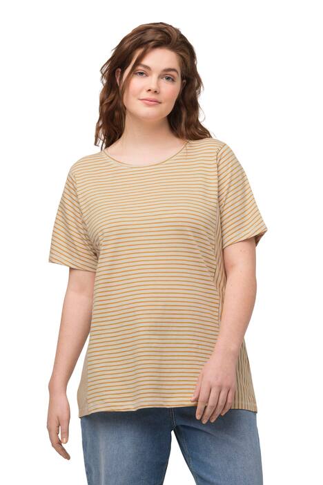 Tričko, proužky, kulatý výstřih, krátké rukávy, biobavlna