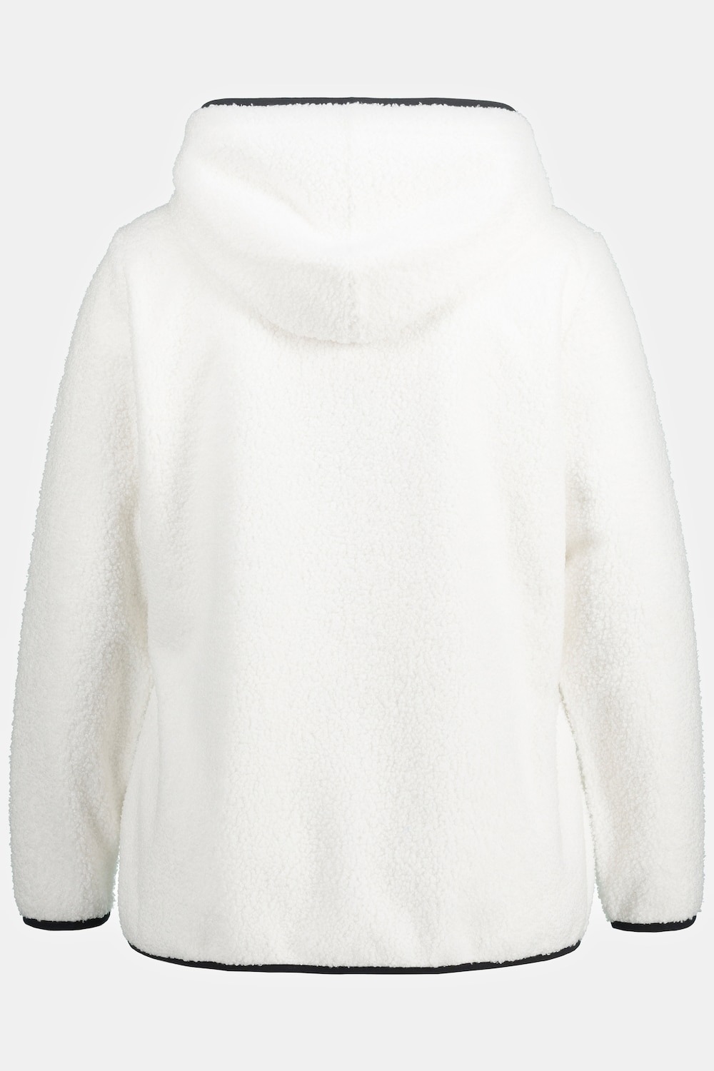 Stora storlekar Fleecehuvtröja, Dam, vit, storlek: 50/52, Polyester, Ulla Popken