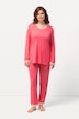 Pyjama avec dentelle, col rond et manches longues
