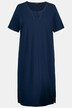 Satin Piped Notch Neck Cotton Knit Nightgown