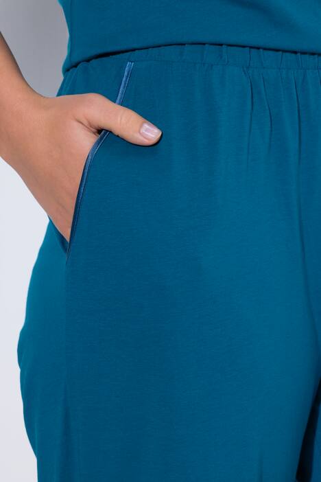 Pyjama, Tunika-Ausschnitt, Satinpaspel, 3/4-Arm