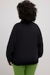 Sweatshirt, kængurulomme, overstørrelse, ståkrave, lange ærmer