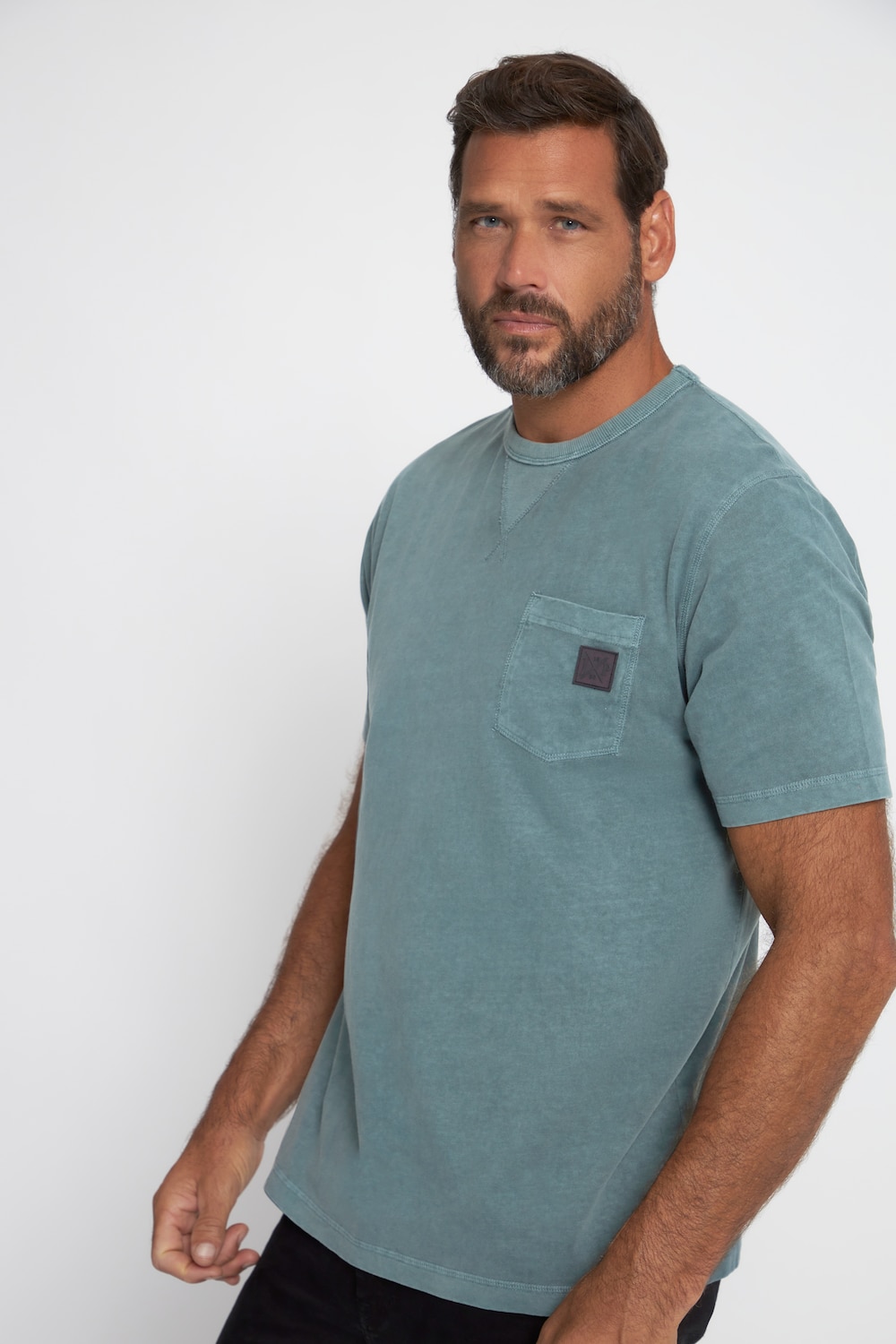 Grote Maten T-shirt, Heren, grijs, Maat: 4XL, Katoen, JP1880