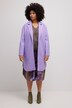 Wool Look Open Front Shirttail Coat