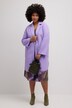 Wool Look Open Front Shirttail Coat
