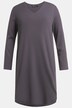 Waffle Texture Long Sleeve Stretch Knit Lounge Dress