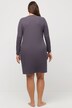 Waffle Texture Long Sleeve Stretch Knit Lounge Dress