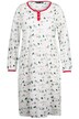 Noční košile, lyžařský vzor, kulatý výstřih, dlouhé rukávy