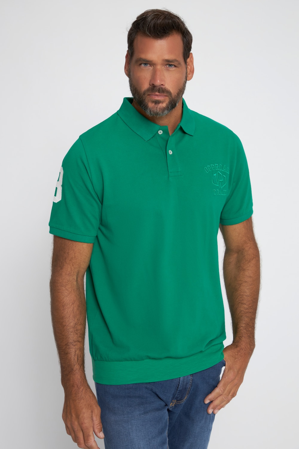 Grote Maten poloshirt, Heren, groen, Maat: XL, Katoen, JP1880