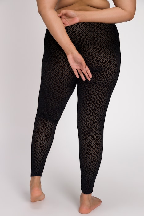 Geometric Design Mesh Footless Tights, all Tights