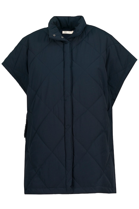 Prošívaná vesta, oversize, stojáček, bez rukávů, recyklovaná