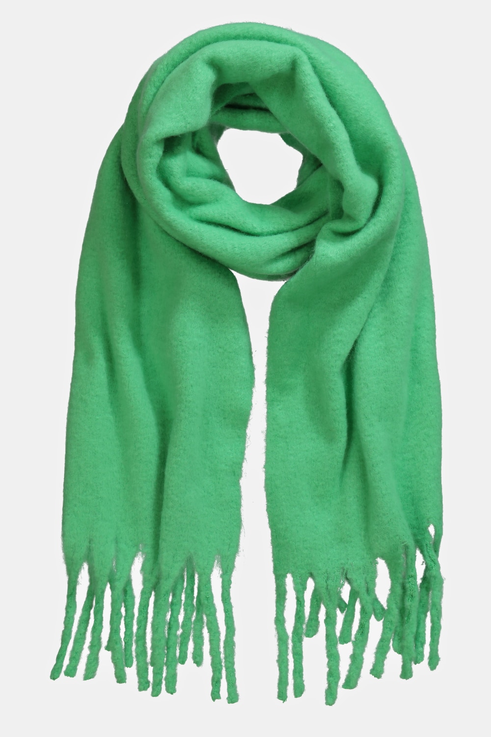 grandes tailles écharpe fluo en maille bouclée, femmes, vert, taille: one size, polyester, ulla popken