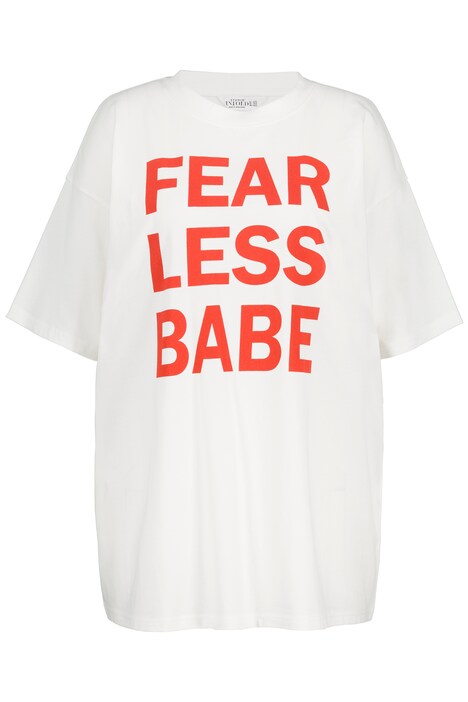 Tričko, oversize, nápis, kulatý výstřih, krátké rukávy