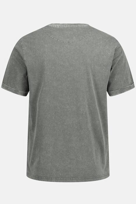 T-Shirt, Halbarm, acid washed, V-Ausschnitt