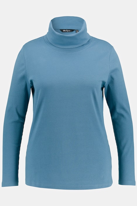 Stretch Cotton Rib Knit Turtleneck | T-Shirts | Knit Tops & Tees