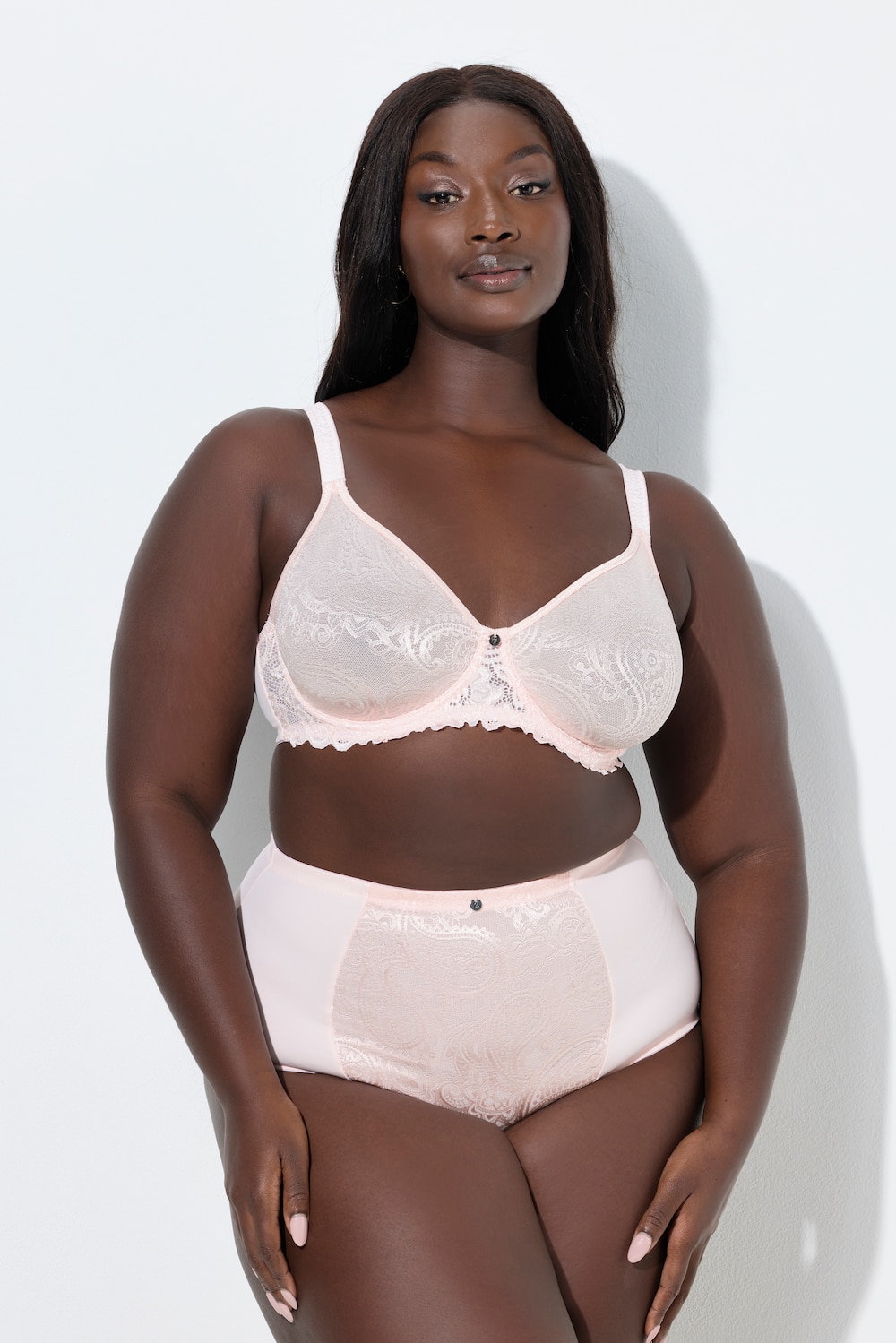 Große Größen T-Shirt-BH, Damen, rosa, Größe: 100C, Synthetische Fasern/Elasthan, Ulla Popken