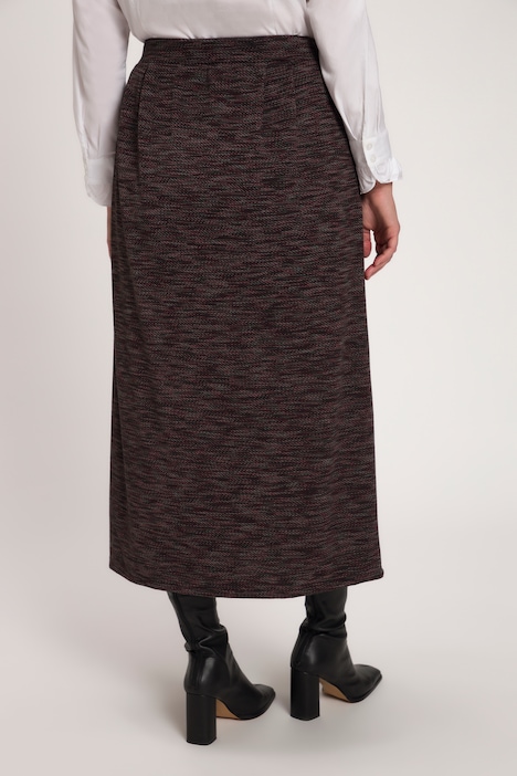 Star Ponte Stretch Knit Midi Skater Skirt – Gonna Elasticizzata A Vita Alta Per Donna