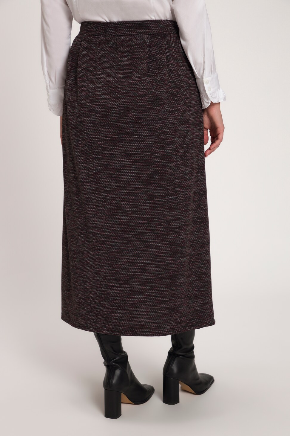 Star Ponte Stretch Knit Midi Skater Skirt – Gonna Elasticizzata A Vita Alta Per Donna