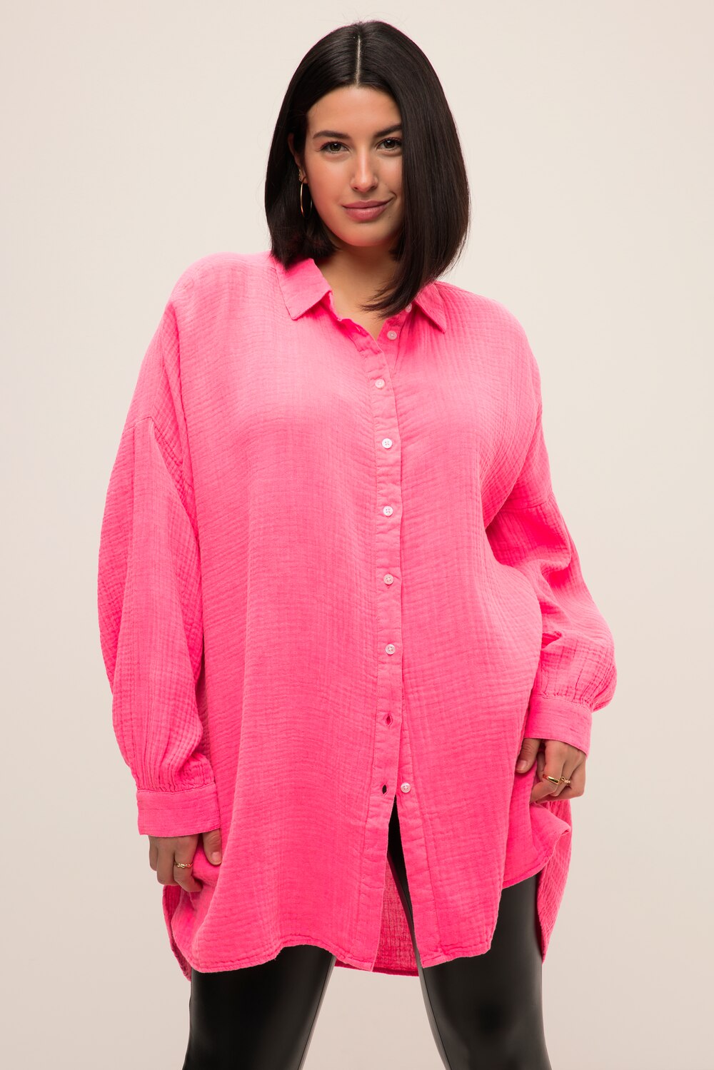 Grote Maten blouse, Dames, rood, Maat: 46/48, Katoen, Studio Untold