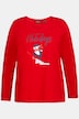 T-shirt, pingouin skieur, Classic, col V, manches longues