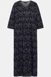 Midikleid, florales Muster, V-Ausschnitt, 3/4-Ärmel