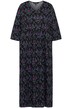 Midi šaty, květovaný vzor, výstřih do V, 3/4 rukávy