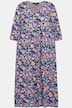 Midikleid, florales Muster, Rundhals, 3/4-Arm