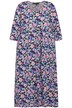 Midi šaty, květovaný vzor, kulatý výstřih, 3/4 rukávy