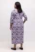 Midikleid, florales Muster, Rundhals, 3/4-Arm