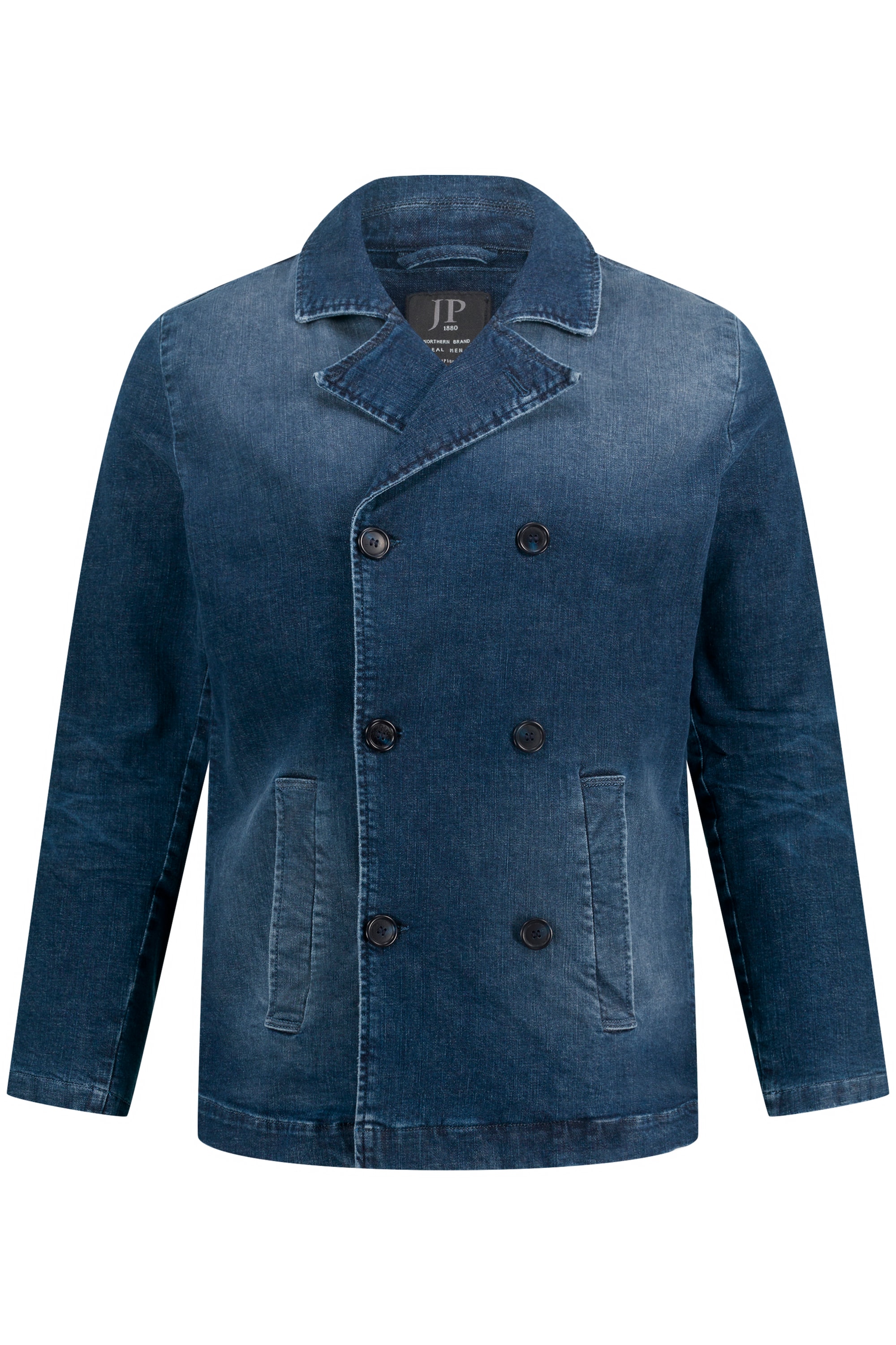 JP 1880 Herren große Größen Caban Jacke Denim doppelreihige Knopfleiste 812713