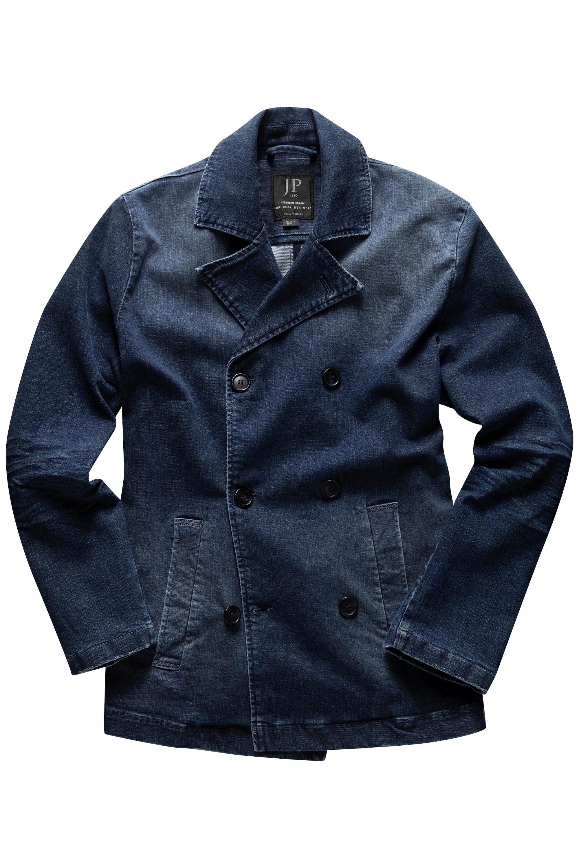 JP 1880 Herren große Größen Caban Jacke Denim doppelreihige Knopfleiste 812713