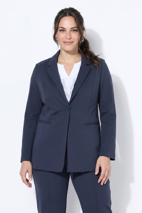 Blazer, Punto di Roma, A-Linie, Reverskragen, Stretch